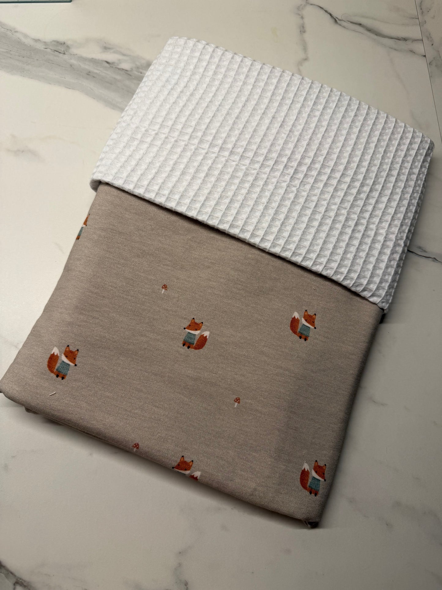 Deken vosjes beige