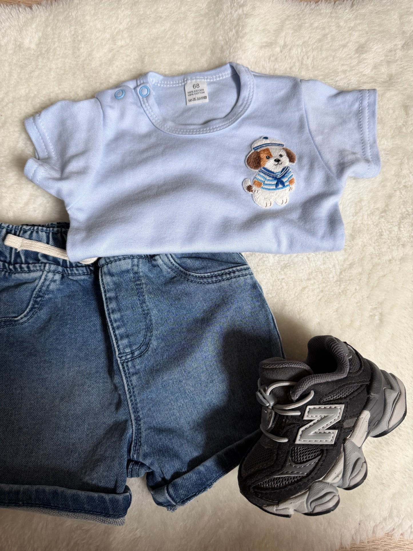 T-shirt blauw hond