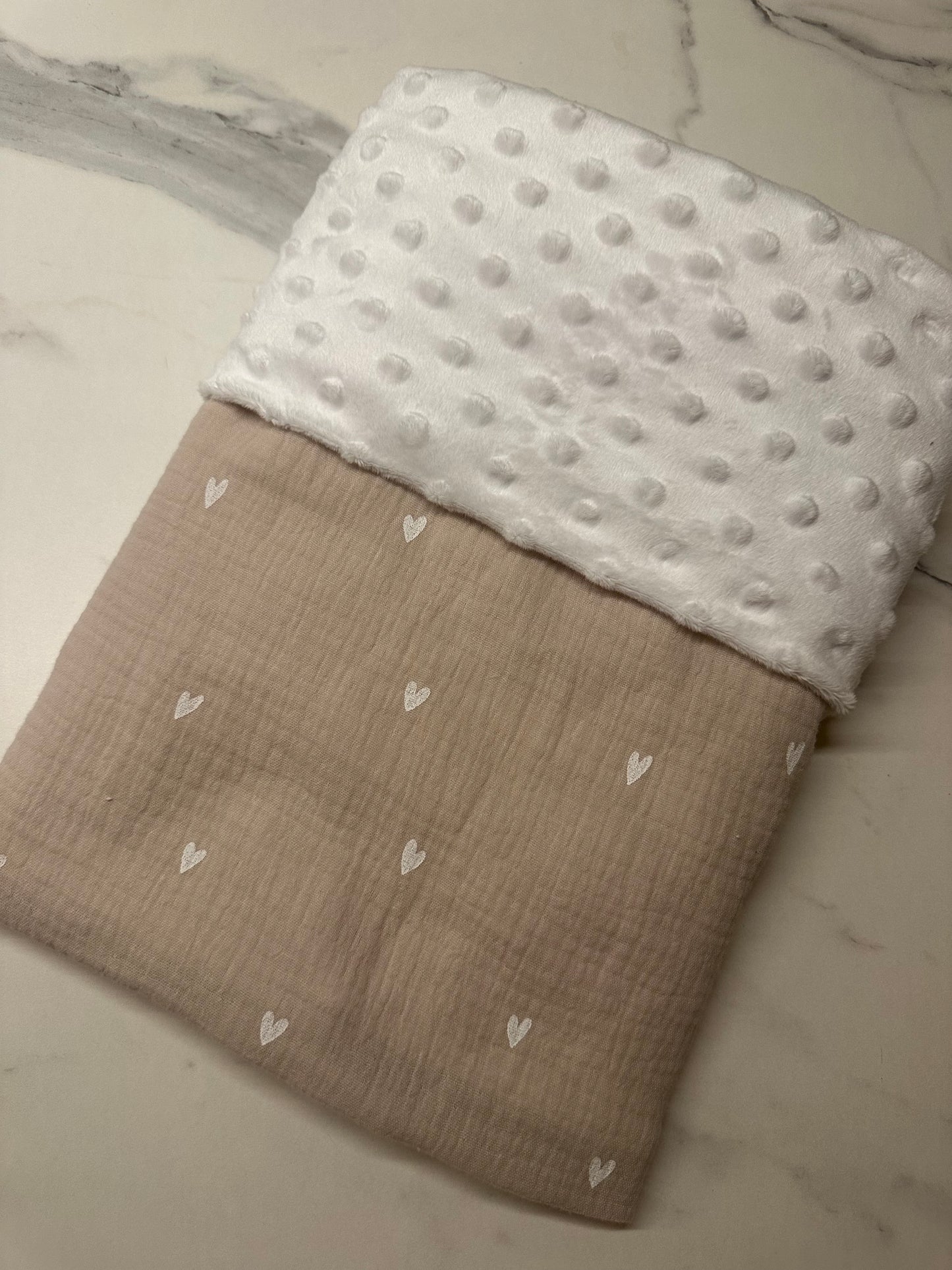 Deken Hartjes Beige