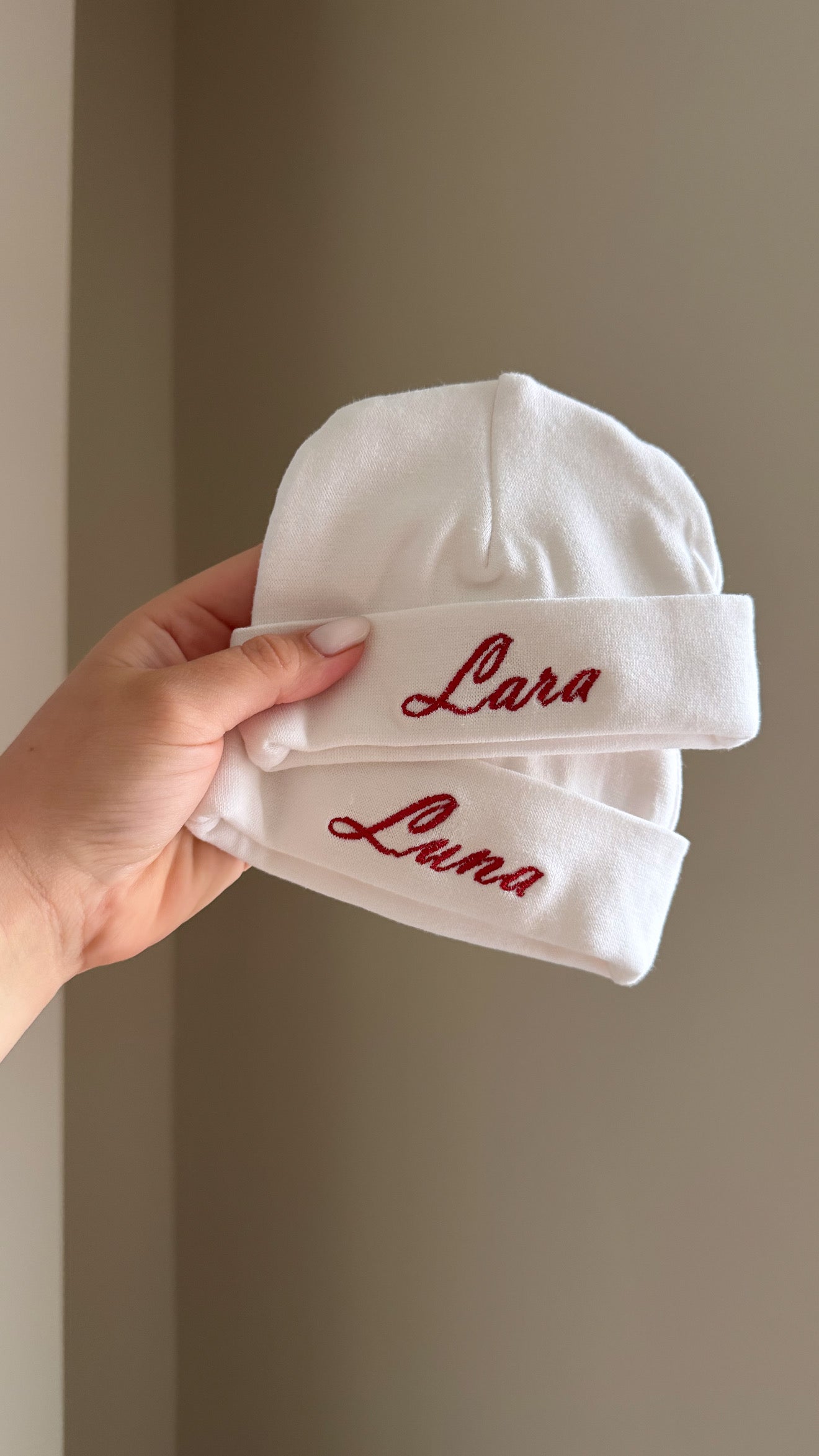 Gepersonaliseerde Baby mutsjes