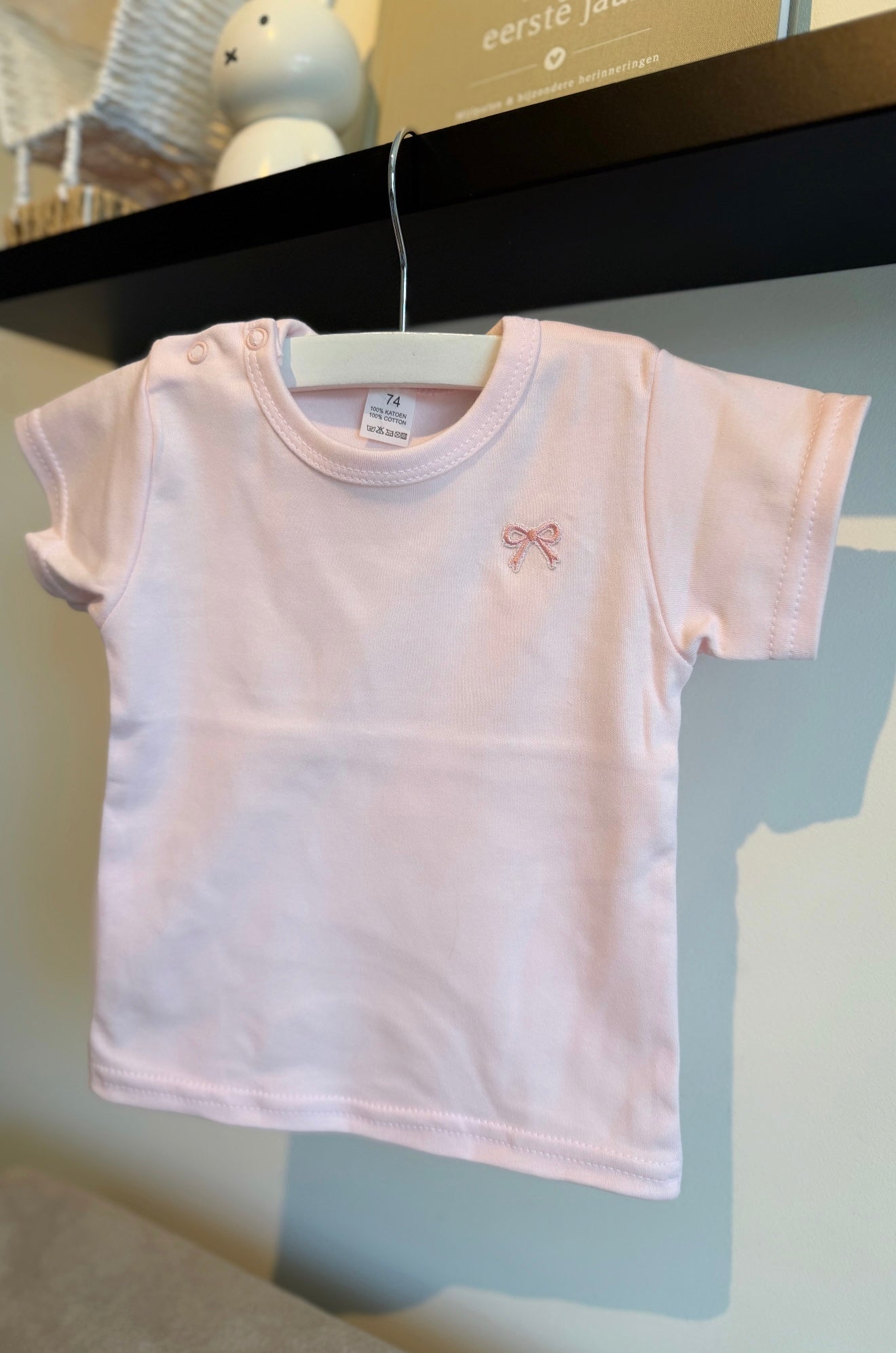 T-shirt roze Strik
