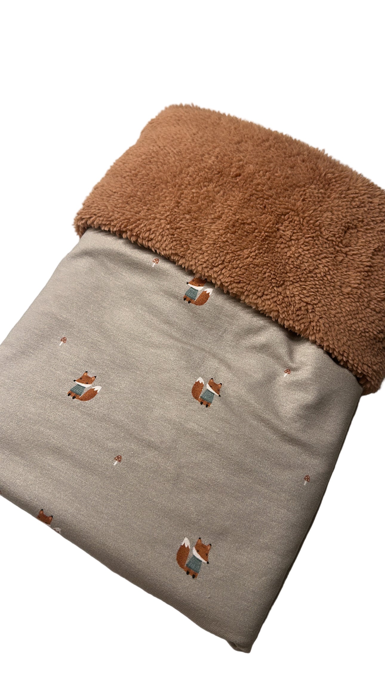 Deken vosjes beige